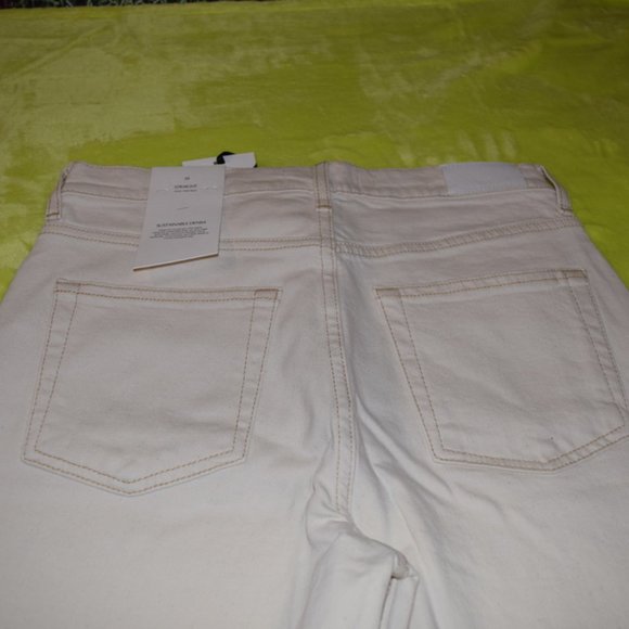Mango Ecru Premium High Rise Straight Leg Jeans - Picture 8 of 8